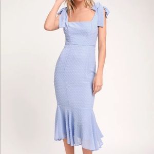 Periwinkle Tie Strap MIDI Dress